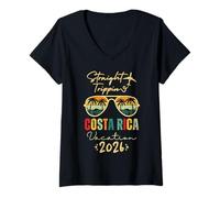 Mujer Straight Trippin Costa Rica 2026 Trip Family Summer Vacation Camiseta Cuello V