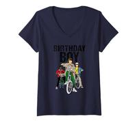 Mujer Stranger Things Birthday Boy Bike Oficialmente Autorizado Camiseta Cuello V