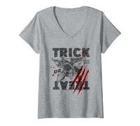 Mujer Stranger Things Demogorgon Trick or Treat Sketch Camiseta Cuello V