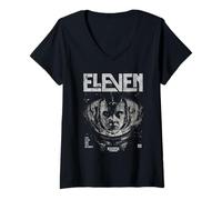 Mujer Stranger Things Eleven Laboratory Oficialmente Autorizado Camiseta Cuello V