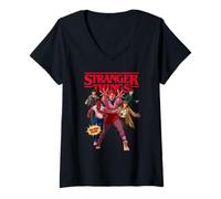 Mujer Stranger Things Final Stand Comic Oficialmente Autorizado Camiseta Cuello V