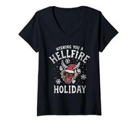 Mujer Stranger Things Hellfire Holiday Camiseta Cuello V