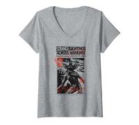 Mujer Stranger Things Newspaper Demogorgon Sighting Camiseta Cuello V
