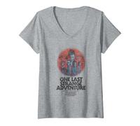 Mujer Stranger Things One Last Adventure Poster Camiseta Cuello V