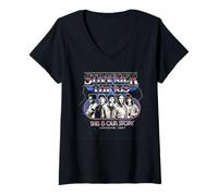 Mujer Stranger Things Retro Thunder Group Camiseta Cuello V