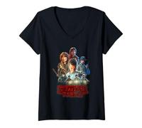 Mujer Stranger Things Season One Poster Camiseta Cuello V