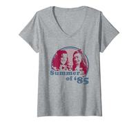 Mujer Stranger Things Summer of '85 Eleven and MAX Camiseta Cuello V