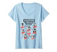Mujer Stranger Things Tales from '85 Character Vines Camiseta Cuello V