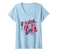 Mujer Stranger Things Tales from '85 Friends Help Camiseta Cuello V