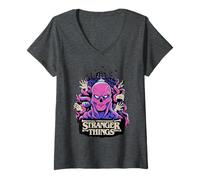 Mujer Stranger Things Vecna Creel House Camiseta Cuello V