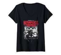 Mujer Stranger Things Vecna Mindflayer Poster Camiseta Cuello V