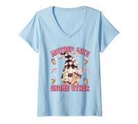 Mujer Strawberry Ice Cream Lover GNOME Mom Saying For Summer Mommy Camiseta Cuello V