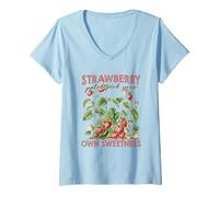 Mujer Strawberry Patch Elige tu propia dulzura Camiseta Cuello V