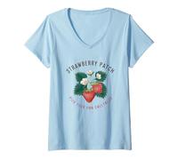 Mujer Strawberry Patch Elige tu propia dulzura Camiseta Cuello V