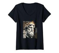 Mujer Streetwear Gods Era - Estética urbana audaz Camiseta Cuello V