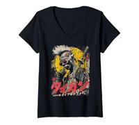 Mujer Streetwear Japonés Negro Afro American Cyberpunk Y2K Anime Camiseta Cuello V