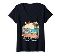Mujer Streetwear, Taghazout Morocco es como un paraíso Camiseta Cuello V