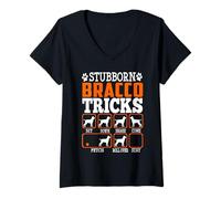 Mujer Stubborn Bracco Dog Tricks Funny Puppy Dog Lover Camiseta Cuello V