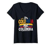 Mujer Su Colombia No Colombia Orgullo Colombiano Bogotá Medellín Camiseta Cuello V