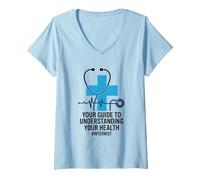 Mujer Su guía para entender su salud Medicina interna Camiseta Cuello V