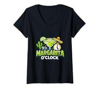 Mujer Su Margarita O'Clock Funny Margarita Party Saying Camiseta Cuello V