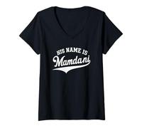 Mujer Su Nombre es Zohran Mamdani Meme Alcalde de Nueva York Gráfico Camiseta Cuello V