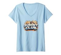 Mujer Submit Club Fighter Entrenamiento Gimnasio Combate Regalo Camiseta Cuello V