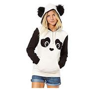 Mujer Sudadera Caliente y Esponjoso Tops Chaqueta Impresión de panda Suéter Abrigo Jersey Mujer Otoño-Invierno Talla Grande Hoodie Sudadera con Capucha