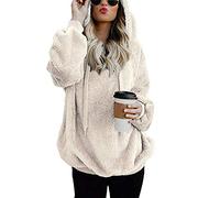 Mujer Sudadera Caliente y Esponjoso Tops Chaqueta Suéter Abrigo Jersey Mujer Otoño-Invierno Talla Grande Hoodie Sudadera con Capucha riou