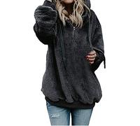 Mujer Sudadera Caliente y Esponjoso Tops Chaqueta Suéter Abrigo Jersey Mujer Otoño-Invierno Talla Grande Hoodie Sudadera con Capucha riou