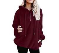 Mujer Sudadera Caliente y Esponjoso Tops Chaqueta Suéter Abrigo Jersey Mujer Otoño-Invierno Talla Grande Hoodie Sudadera con Capucha riou