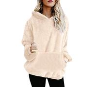 Mujer Sudadera Caliente y Esponjoso Tops Chaqueta Suéter Abrigo Jersey Mujer Otoño-Invierno Talla Grande Hoodie Sudadera con Capucha riou