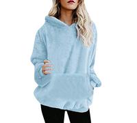 Mujer Sudadera Caliente y Esponjoso Tops Chaqueta Suéter Abrigo Jersey Mujer Otoño-Invierno Talla Grande Hoodie Sudadera con Capucha riou