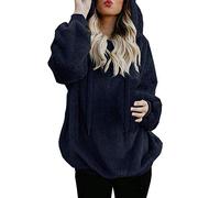 Mujer Sudadera Caliente y Esponjoso Tops Chaqueta Suéter Abrigo Jersey Mujer Otoño-Invierno Talla Grande Hoodie Sudadera con Capucha riou