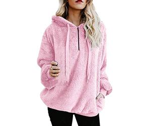 Mujer Sudadera Caliente y Esponjoso Tops Chaqueta Suéter Abrigo Jersey Mujer Otoño-Invierno Talla Grande Hoodie Sudadera con Capucha riou