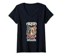 Mujer Sudario de Turín Rostro de Jesucristo Católico Camiseta Cuello V