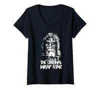 Mujer Sudario de Turín Rostro de Jesucristo Católico Camiseta Cuello V