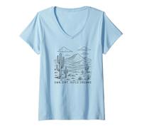 Mujer Suelo propio. Inversor de tierras Build Dreams entusiasta, fuera de la red Camiseta Cuello V
