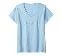 Mujer Suficiente Ya Eres Minimalista Afirmación Autoestima Camiseta Cuello V