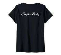 Mujer Sugar Baby para aquellos con Sugar Daddies que los aman Camiseta Cuello V