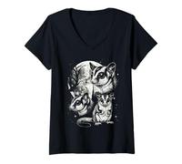 Mujer Sugar Glider Estilo de los años 90 Vintage Estético Y2K Sugar Glider Camiseta Cuello V