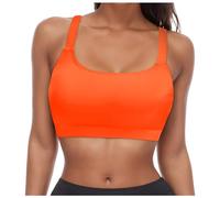 Mujer Sujetador Deportivo U Atrás Bajo Impacto Entrenamiento Yoga Crop Top con Almohadillas Incorporadas, Yoga Acolchado Cultivo Tanque Tops