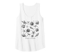 Mujer Summer & Seashells Coastal Beach Estrellas de mar Conchas Arcos Corazones Camiseta sin Mangas