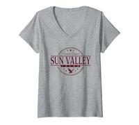 Mujer Sun Valley Idaho - Etiqueta de identificación de Sun Valley Camiseta Cuello V