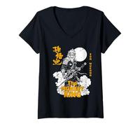 Mujer Sun Wukong Rey Mono Leyenda China Artes Marciales Camiseta Cuello V