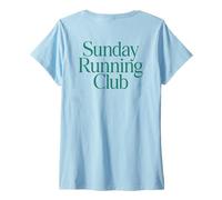 Mujer Sunday Running Club X Jogger Runner Fitness Gym Back Camiseta Cuello V