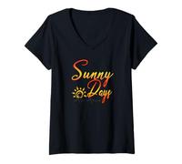 Mujer Sunny Days Are Ahead - Regalo inspirador motivacional Camiseta Cuello V