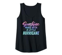 Mujer Sunshine Mixed with a Little Hurricane - Cita Positiva Divertida Camiseta sin Mangas