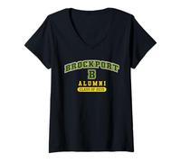 Mujer SUNY Brockport Golden Eagles Graduates Alumni 2035 Camiseta Cuello V