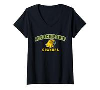 Mujer SUNY Brockport Golden Eagles Grandpa Family Camiseta Cuello V